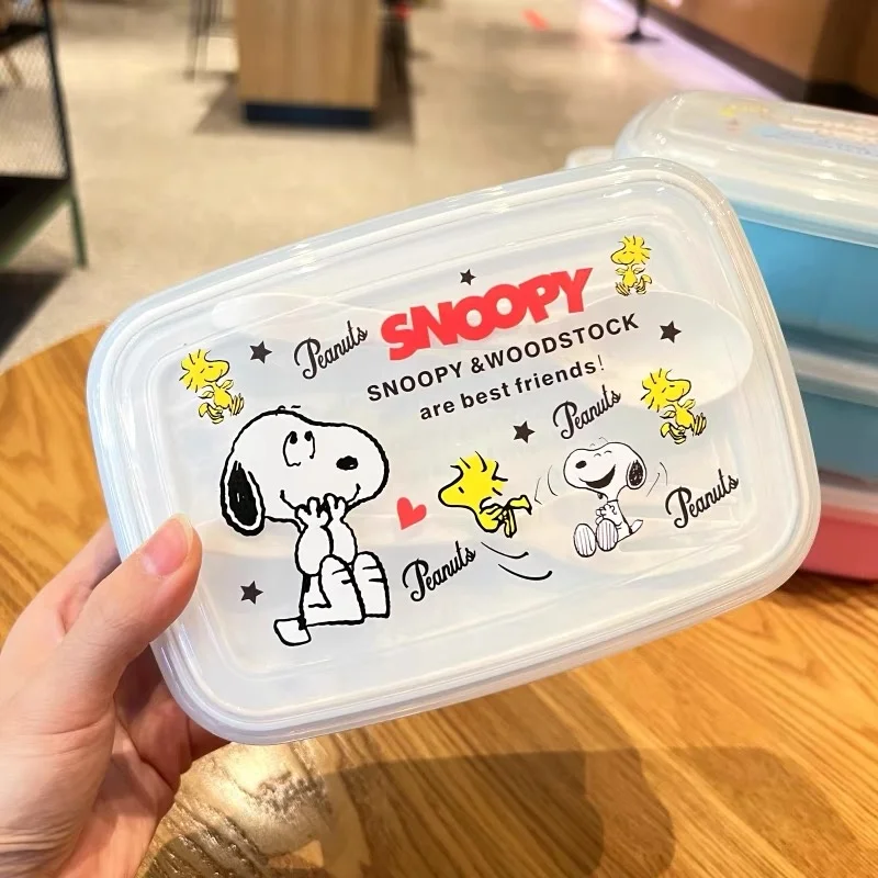 かわいいスヌーピーのランチボックス、スプーンとフォーク付き、 - Food Storage Room のレビューと価格