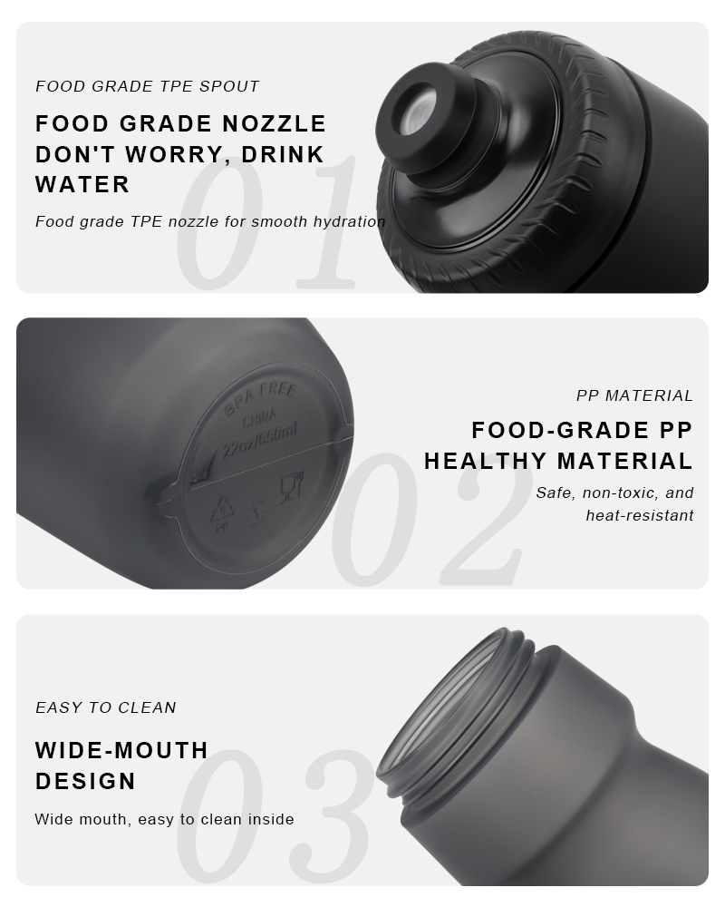 550/650ML 自転車用ウォーターボトル高品質 PP5  - Condiment Squeeze Bottle のレビューと価格