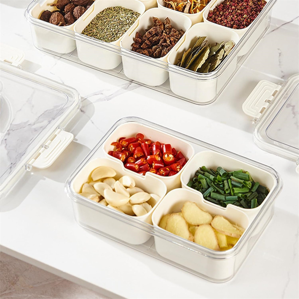 ポータブル食品保存箱、スナック収納ボックス、蓋付き4つのコン - Food Storage Square Containers のレビューと価格