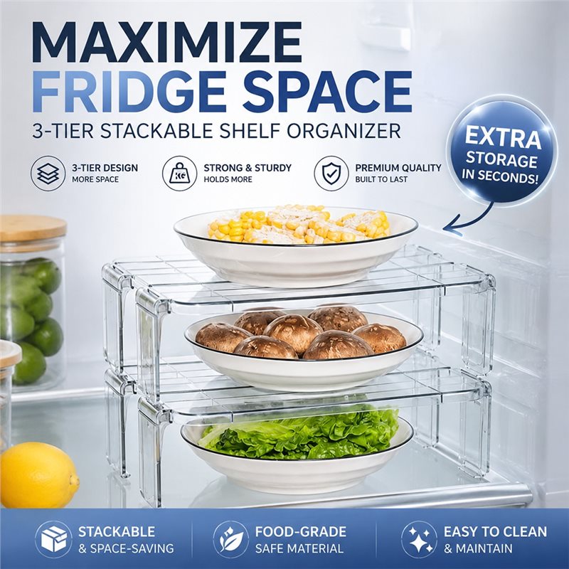 ABKY-積み重ね可能な透明冷蔵庫収納オーガナイザー（2個セ - Food Storage Management のレビューと価格