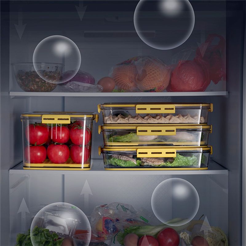 AA10RR 食品保存用冷蔵庫整理ボックス PET製 キッチ - Food Storage Yellow のレビューと価格