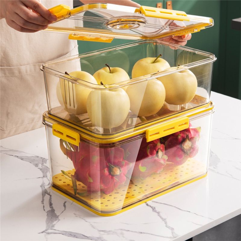 AA10RR 食品保存用冷蔵庫整理ボックス PET製 キッチ - Food Storage Yellow のレビューと価格