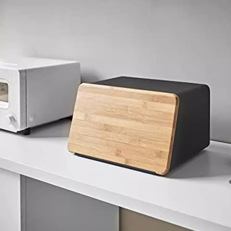 キッチン収納用竹製ブレッドボックス、スナック整理用気密食品容 - Bread Box Bamboo のレビューと価格