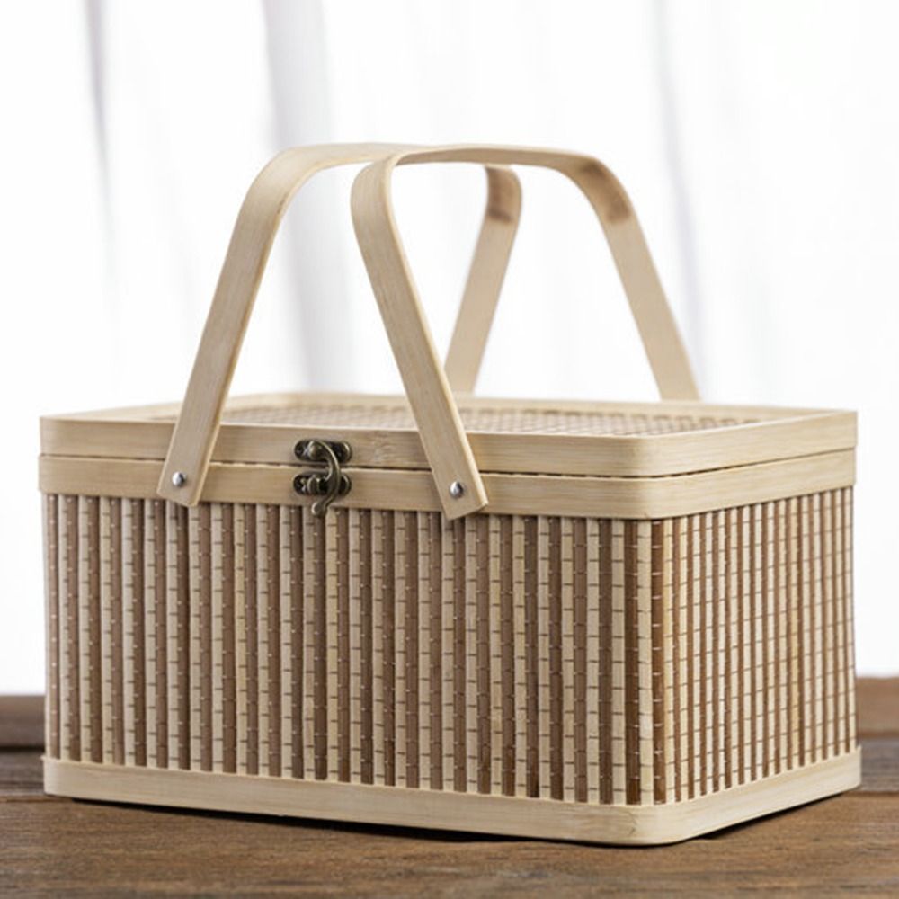 お祭り用パッケージボックス ヴィンテージ竹かご 中国風編み込 - Bread Box Bamboo のレビューと価格