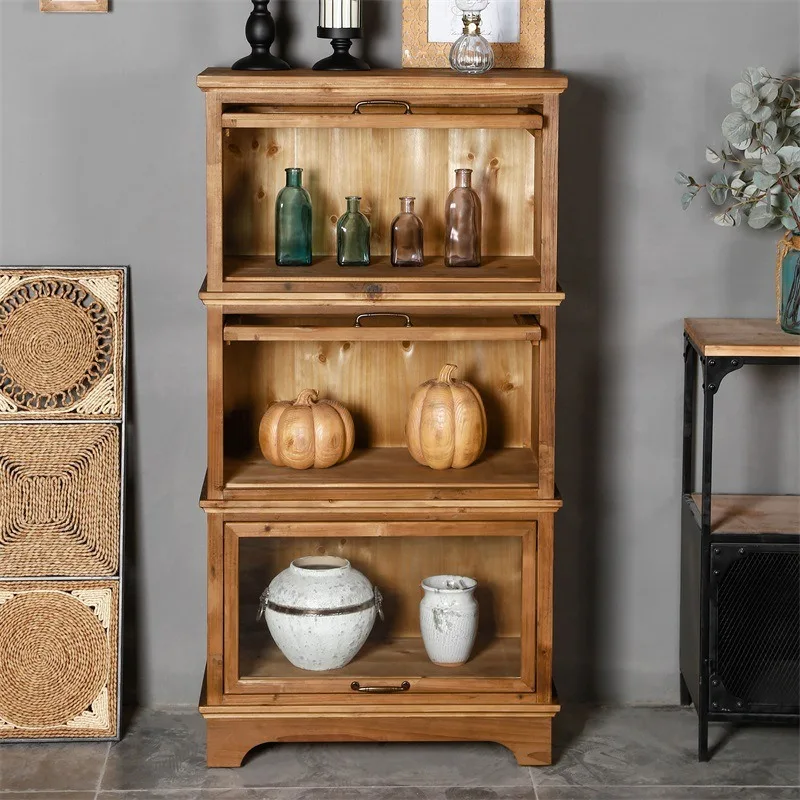 無垢材の二層・三層収納キャビネット、キッチンやダイニングルー - Food Storage Locker のレビューと価格
