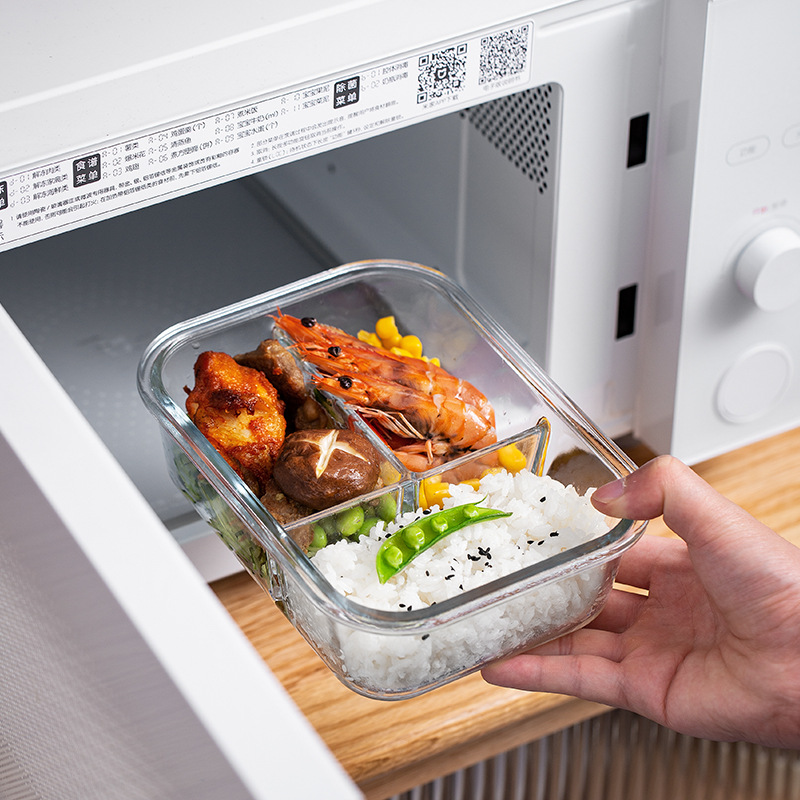 ガラス製鮮度保持容器 高硼珪酸耐熱電子レンジ対応弁当箱 冷蔵 - Food Storage Square Containers のレビューと価格