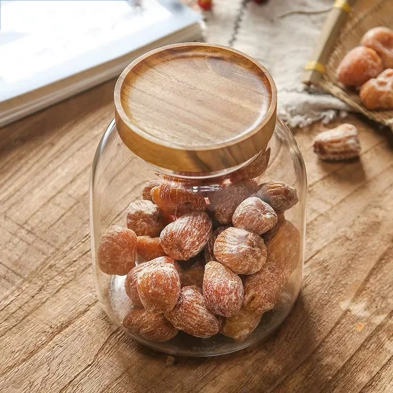 3000 ミリリットル大型密封食品保存瓶キッチン容器木製蓋ス - Food Storage Glass Containers Large のレビューと価格