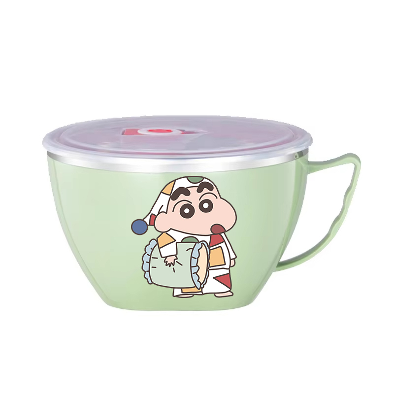 クレヨンしんちゃんヌードルボウル大容量ステンレスボウル二層熱 - Food Storage Room のレビューと価格