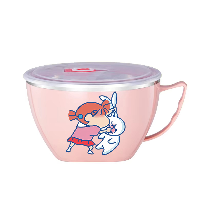 クレヨンしんちゃんヌードルボウル大容量ステンレスボウル二層熱 - Food Storage Room のレビューと価格