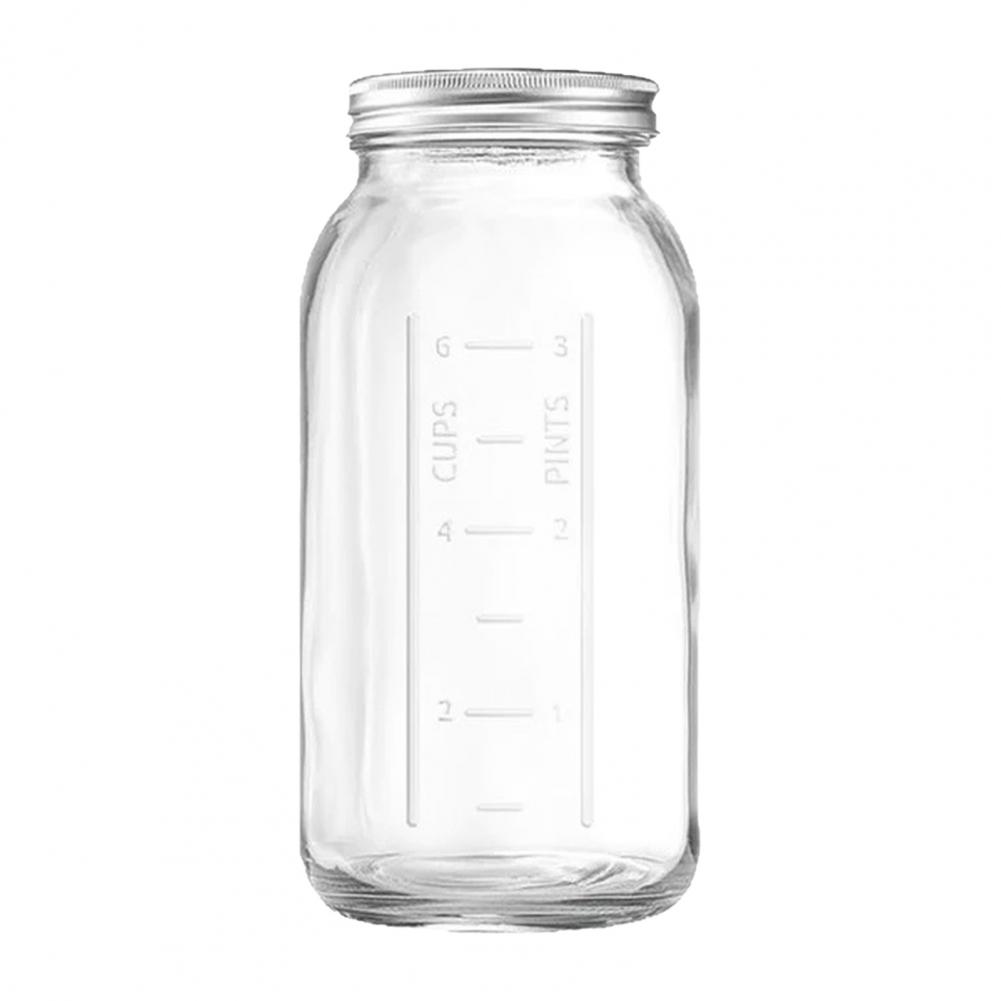 2000ML広口メイソンガラスジャー、蓋付き大型食品保存瓶、 - Food Storage Glass Containers Large のレビューと価格