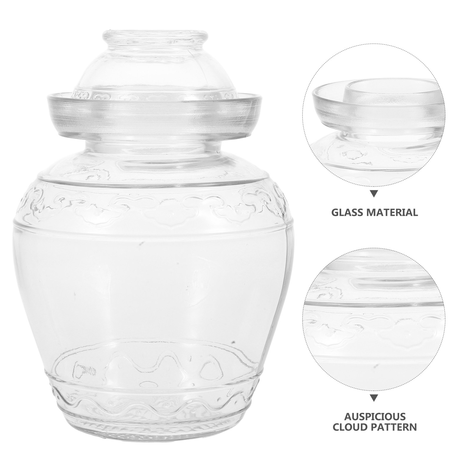 大容量ガラスピクルスジャー 食品グレード ホウケイ酸ガラス製 - Food Storage Glass Containers Large のレビューと価格