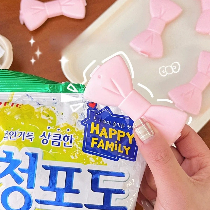 5個入り かわいいフードシーリングクリップ - ピンクのリボ - Food Storage Hot のレビューと価格