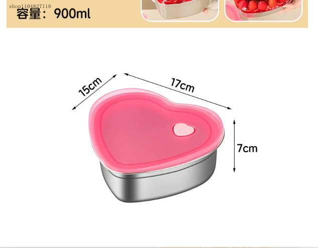 2025年新型304ステンレス鋼製ハート型シリコン蓋付き食品 - Food Storage Silicone のレビューと価格