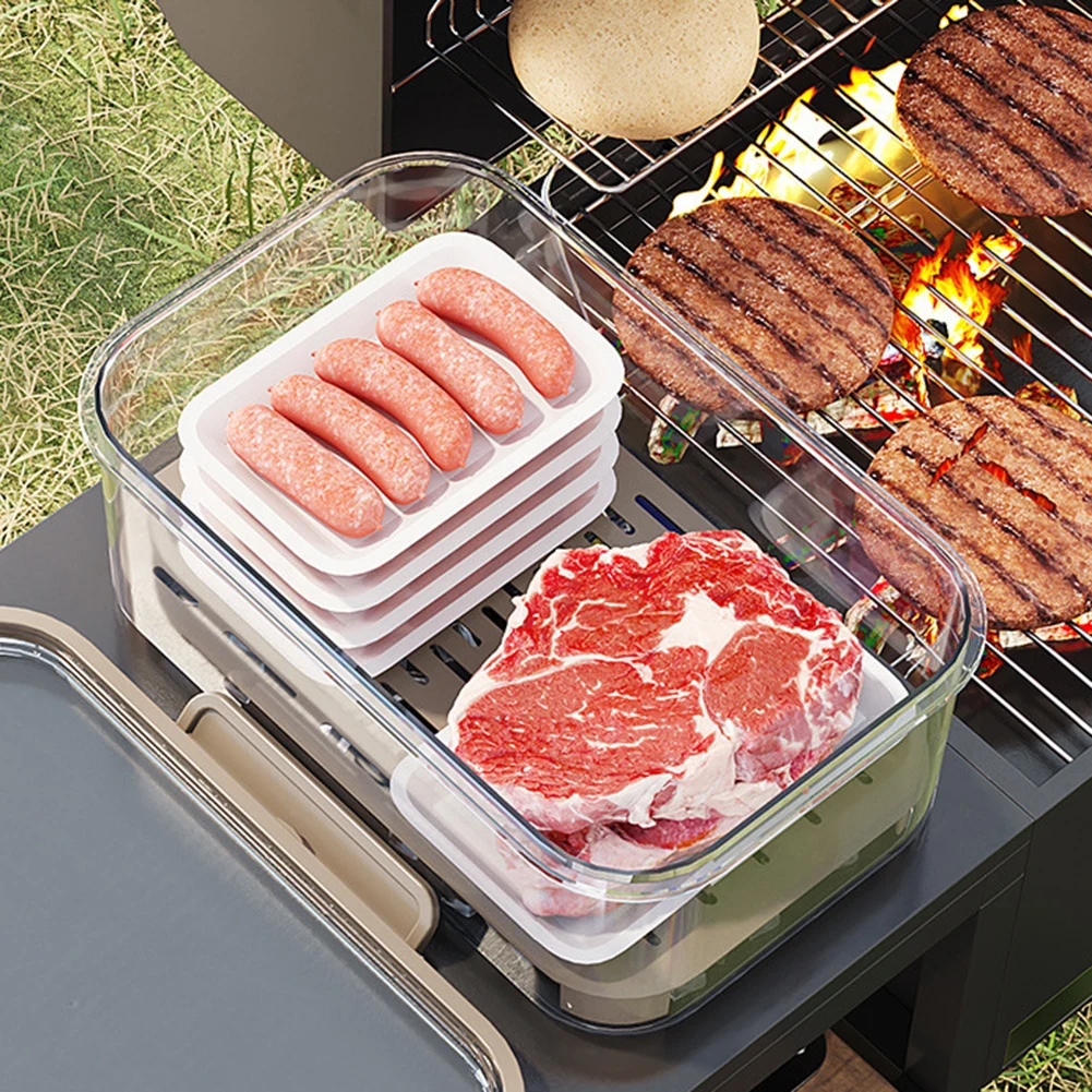 ポータブル食品保存容器 大容量 気密鮮度ボックス 排水プレー - Food Storage Square Containers のレビューと価格