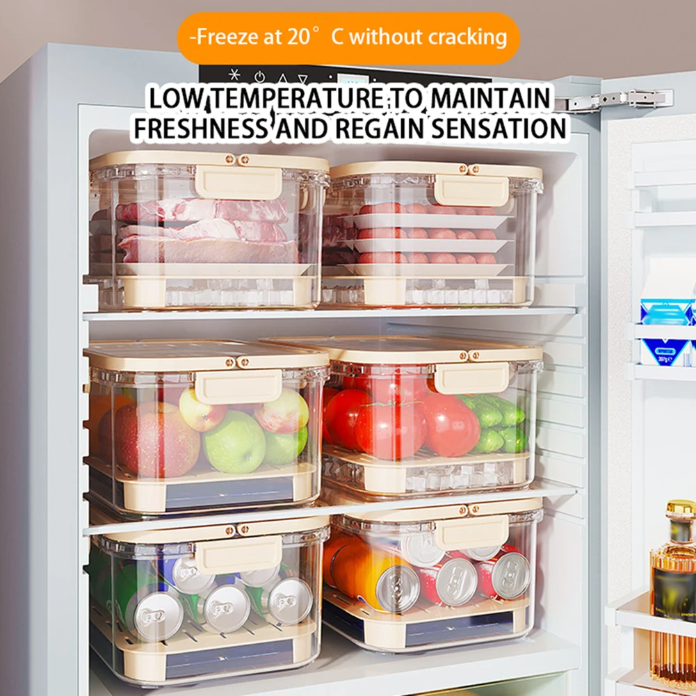 ポータブル食品保存容器 大容量 気密鮮度ボックス 排水プレー - Food Storage Square Containers のレビューと価格