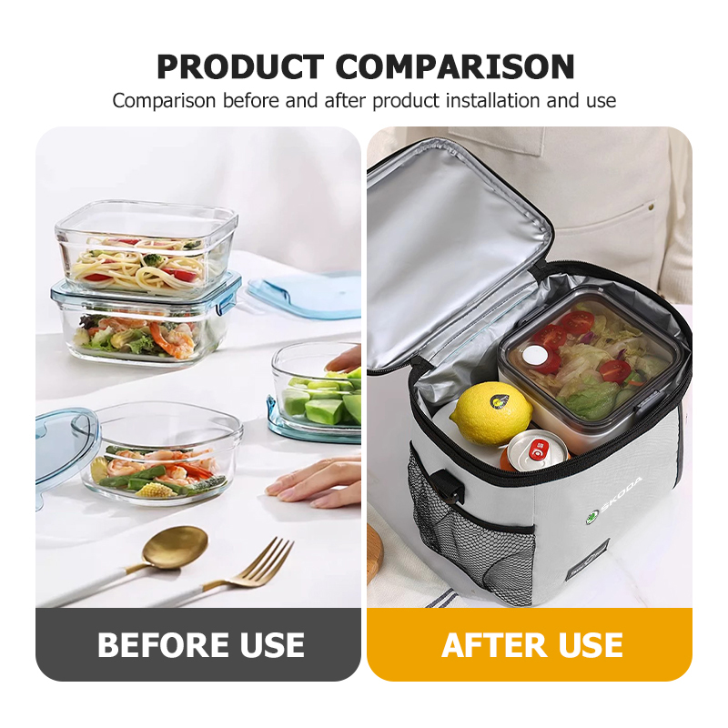 シュコダ車のロゴ入り弁当バッグ食品保存断熱ボックスランチケー - Food Storage Yeti のレビューと価格