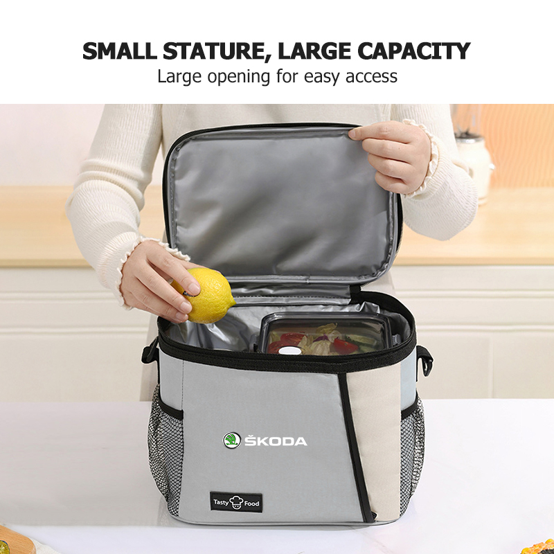 シュコダ車のロゴ入り弁当バッグ食品保存断熱ボックスランチケー - Food Storage Yeti のレビューと価格