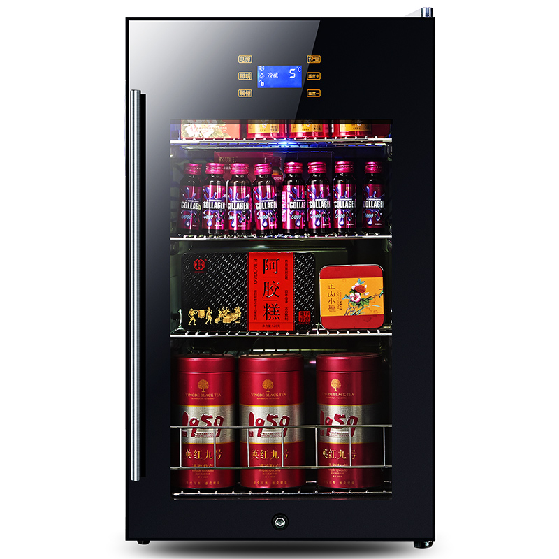 冷蔵冷蔵庫 95L ワイン冷蔵庫透明ガラスドア茶飲料冷凍庫  - Food Storage Zone のレビューと価格
