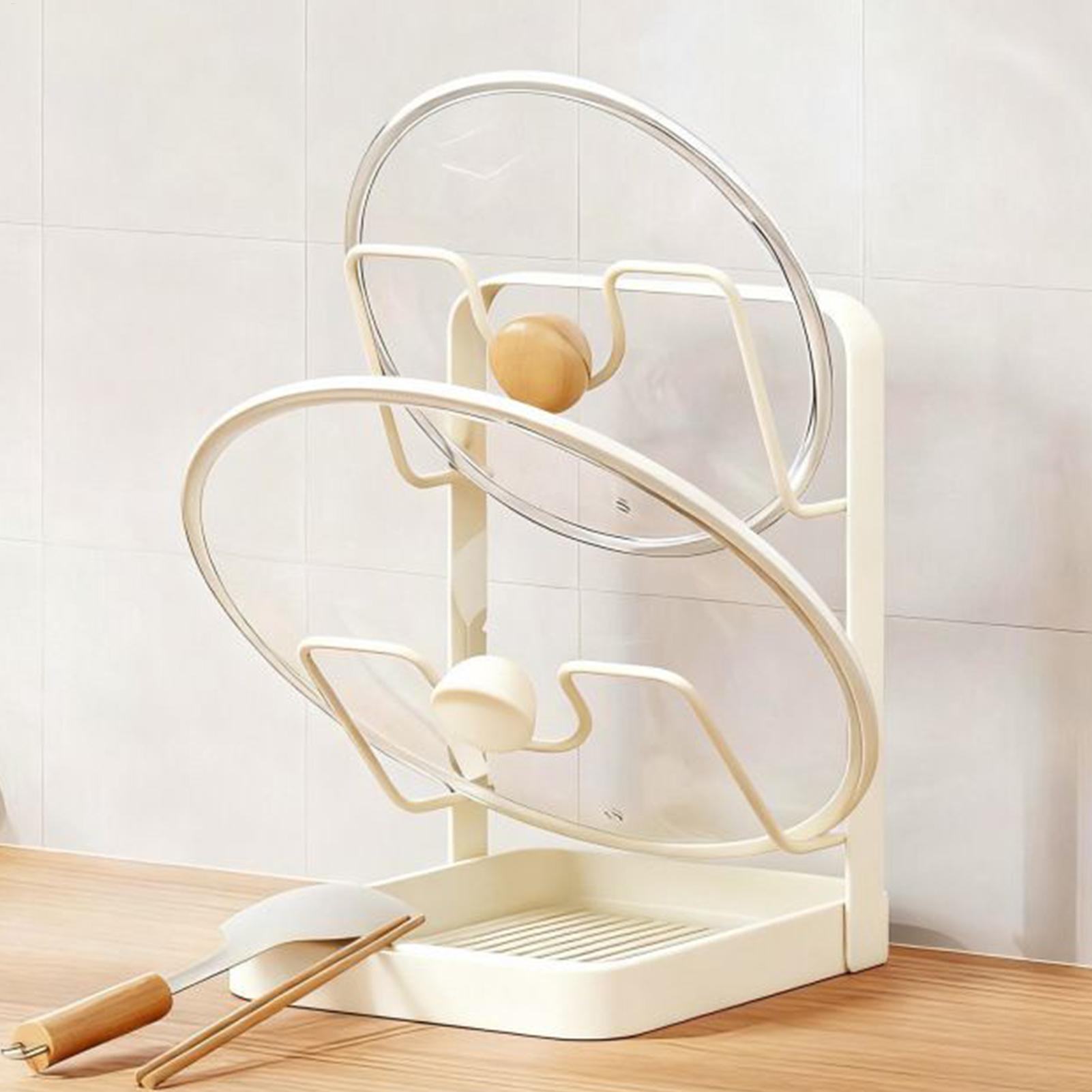 鍋蓋オーガナイザー 滑り止め キッチン収納スタンド 鍋蓋ラッ - Food Storage Room のレビューと価格