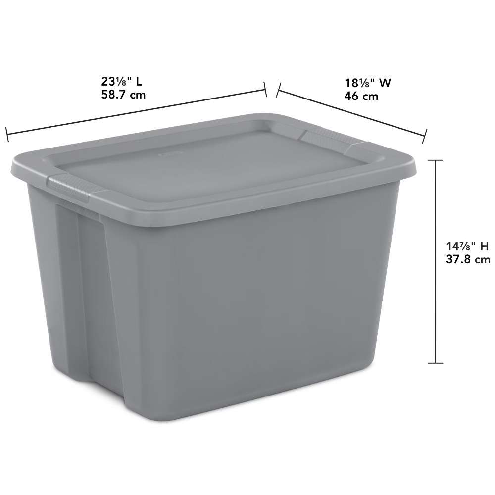 積み重ね可能な18ガロンプラスチック収納コンテナ、深く凹んだ - Food Storage Non Toxic のレビューと価格
