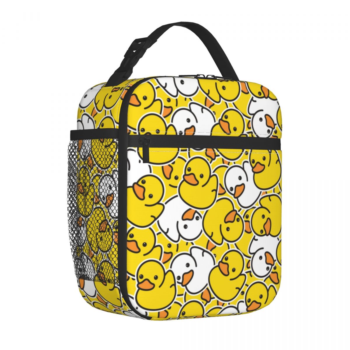 黄色の漫画の動物のゴム製アヒル断熱ランチバッグ女性ポータブル - Food Storage Yellow のレビューと価格