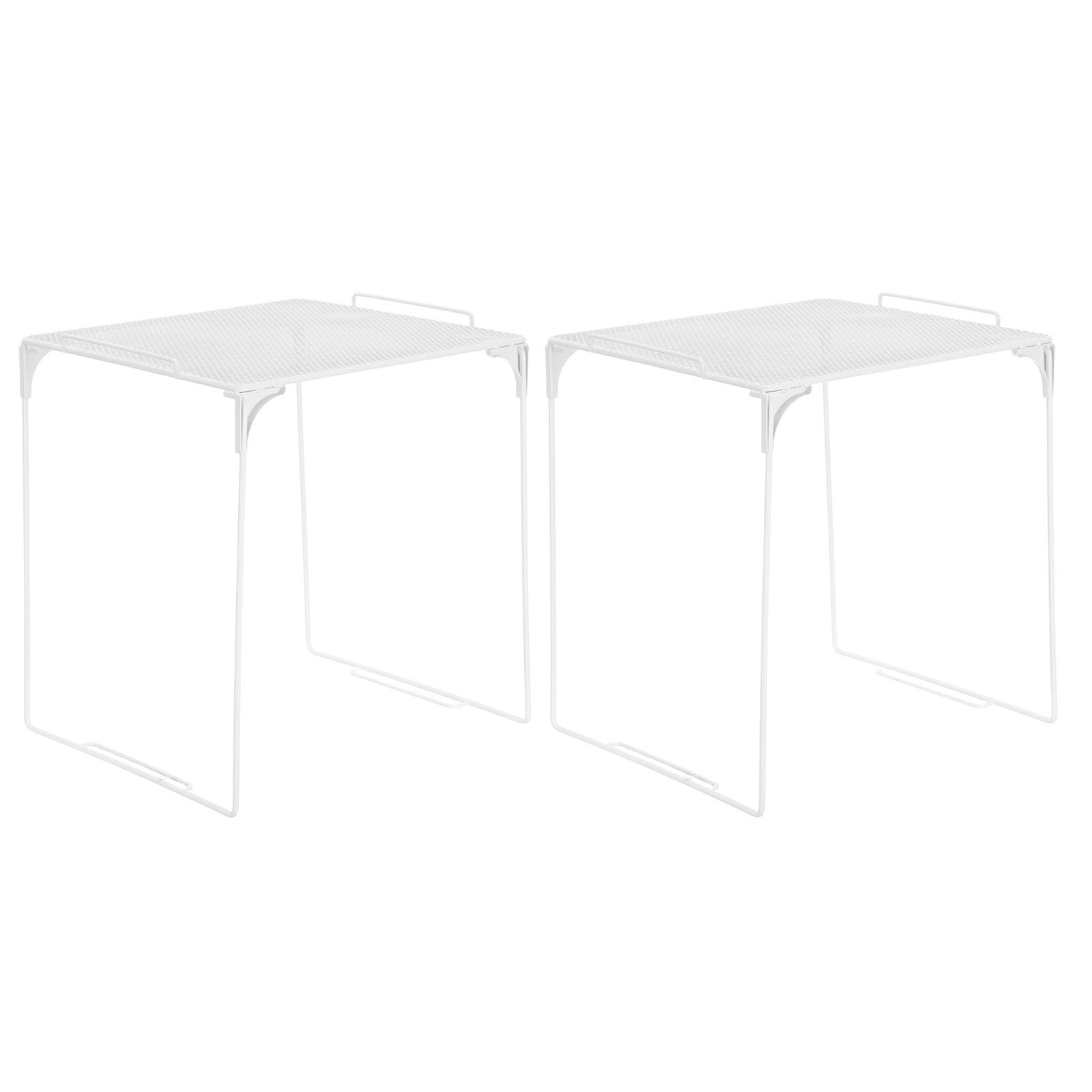 2個セットの積み重ね可能なロッカーオーガナイザーメッシュシェ - Food Storage Locker のレビューと価格