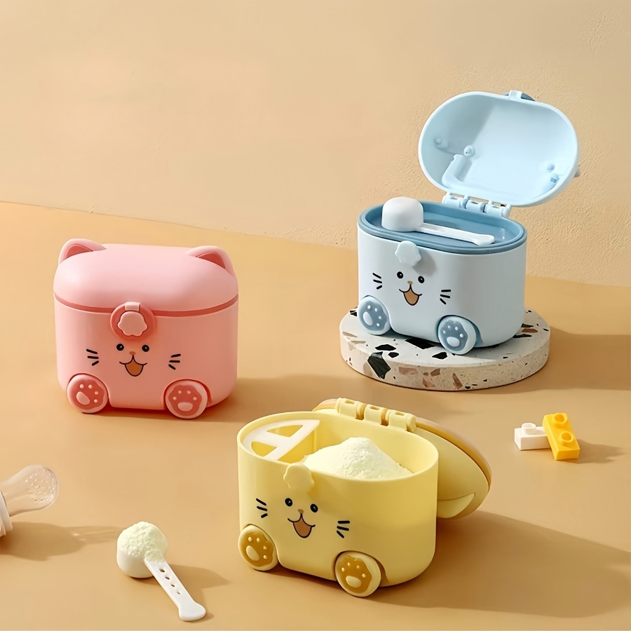 かわいい猫のミルクパウダー容器、スプーンとロック付き、ポータ - Food Storage Locker のレビューと価格