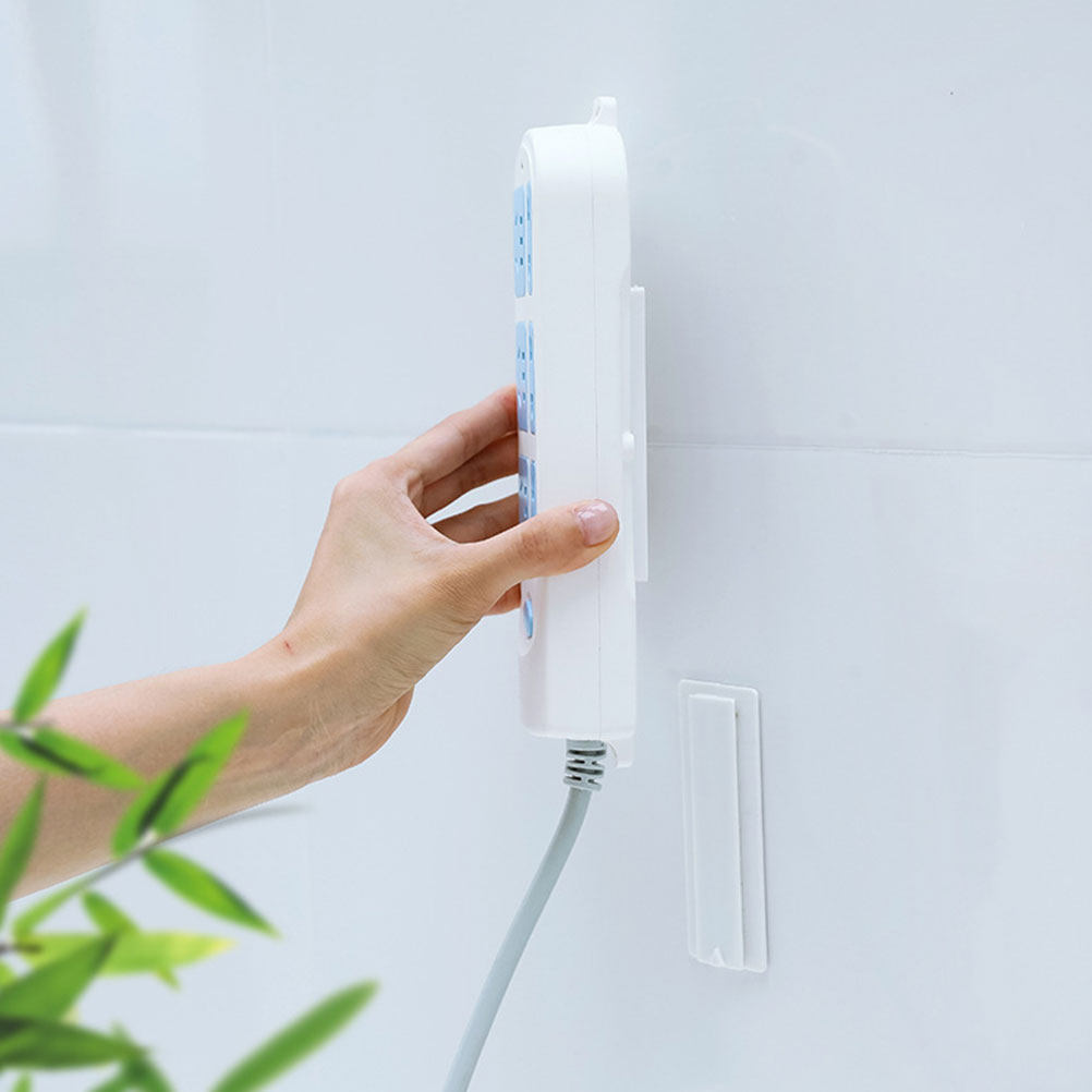 4個入り電源タップ固定ホルダー、自己粘着式壁掛けケーブルオー - Food Storage Management のレビューと価格