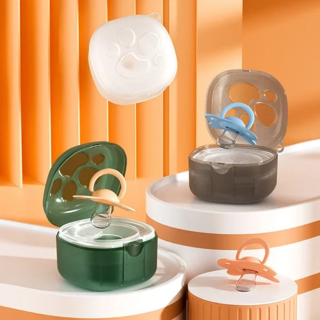 食品グレードのシリコーンおしゃぶりボックス赤ちゃん漫画おしゃ - Food Storage Silicone のレビューと価格