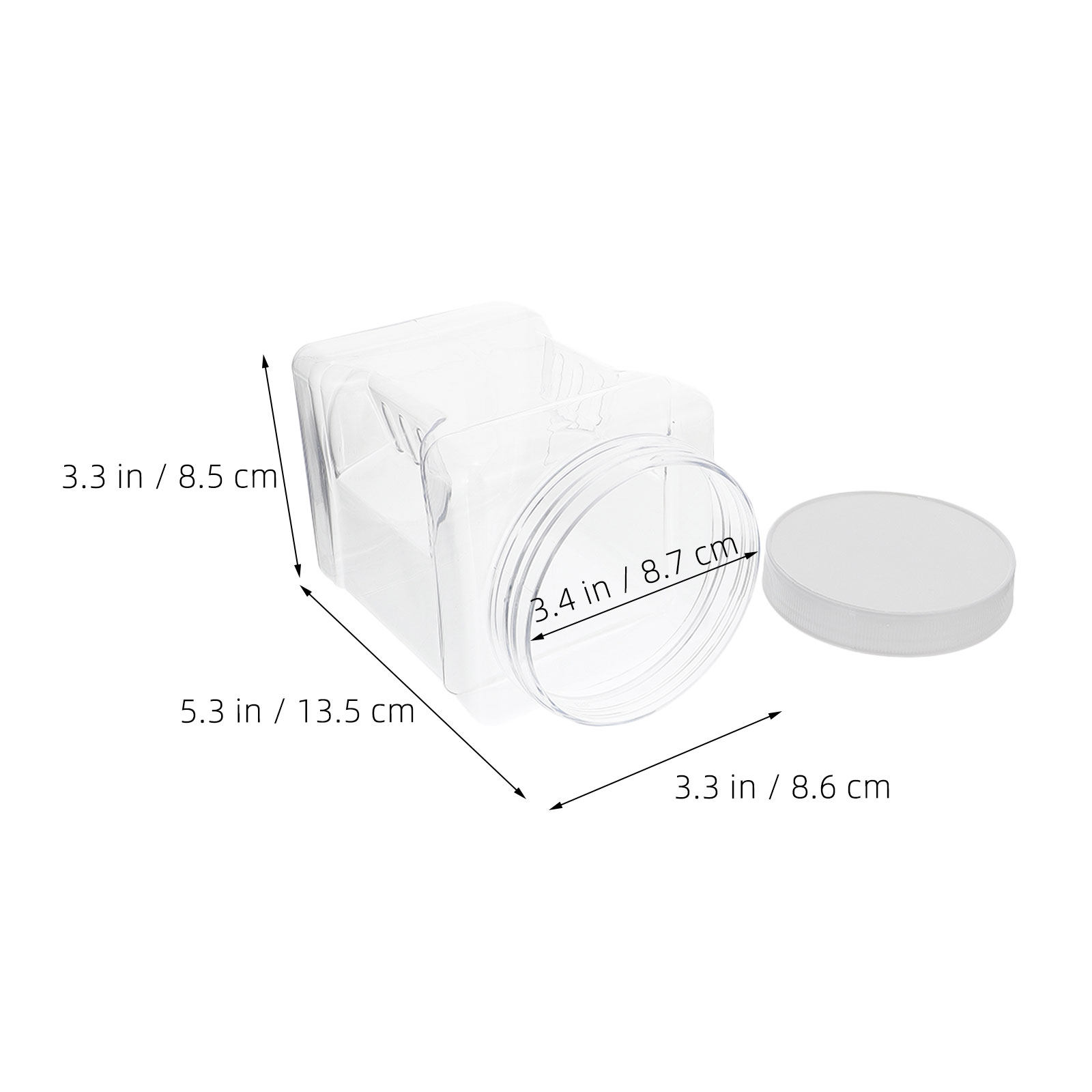 6個入り透明正方形密閉保存容器 広口プラスチック容器 再利用 - Food Storage Square Containers のレビューと価格