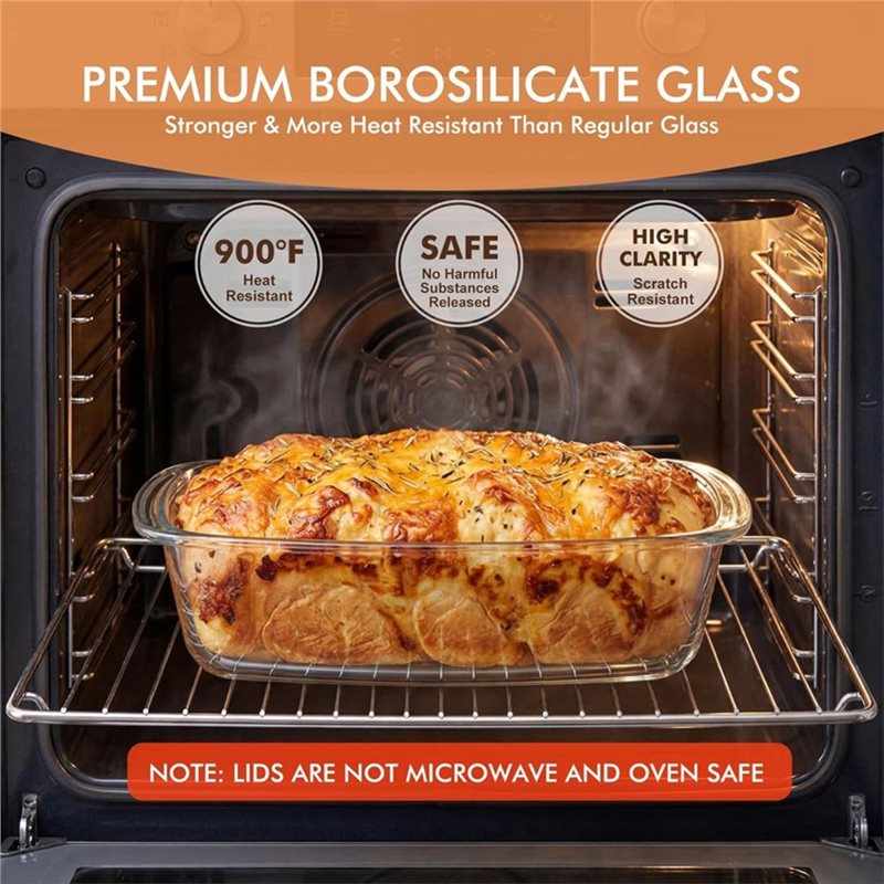 ABMR-ローフパン 2個パック 大型 7.6カップ/180 - Food Storage Glass Containers Large のレビューと価格