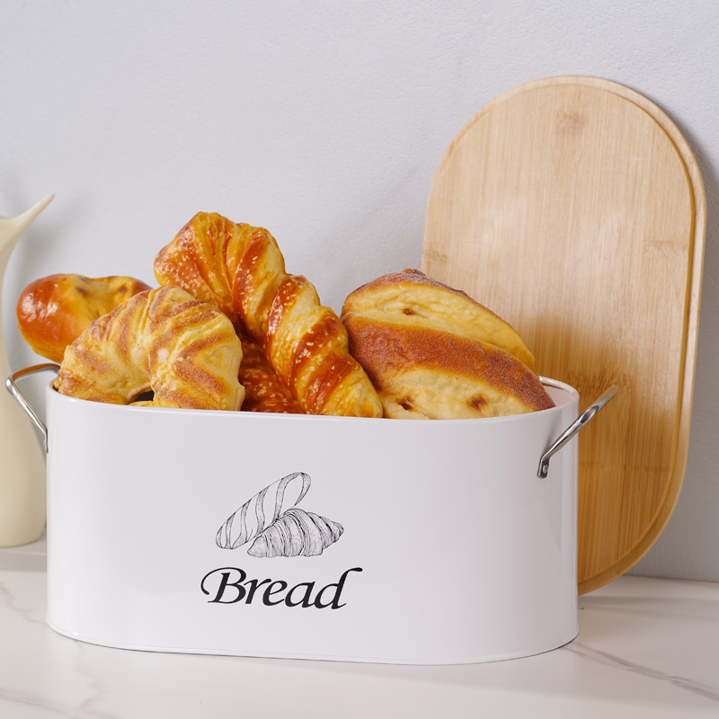 1pc モダンなパンボックス竹まな板蓋付き、パンビン、キッチ - Bread Box Bamboo のレビューと価格