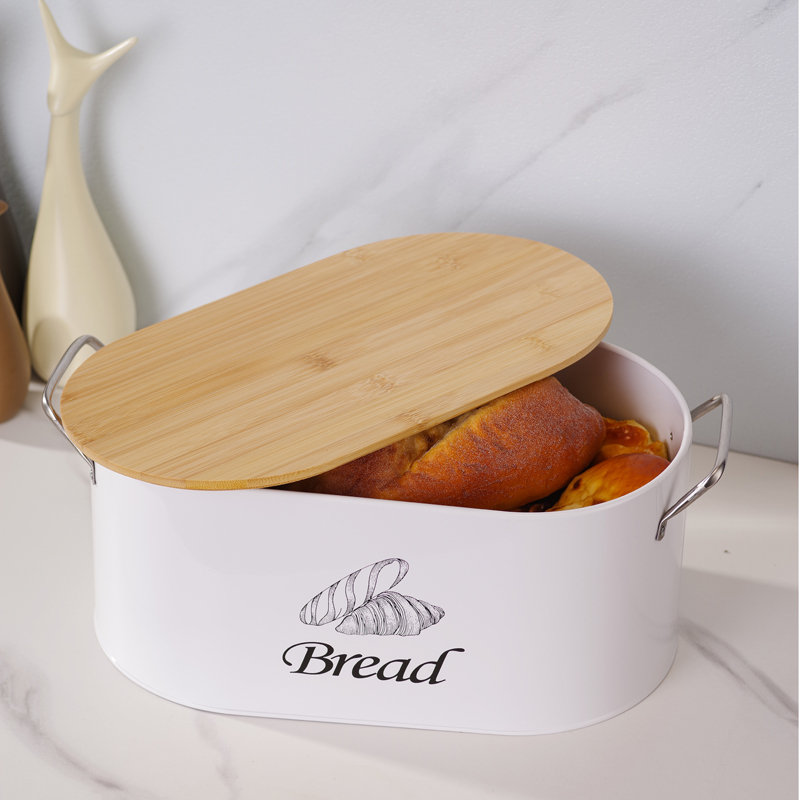 1pc モダンなパンボックス竹まな板蓋付き、パンビン、キッチ - Bread Box Bamboo のレビューと価格