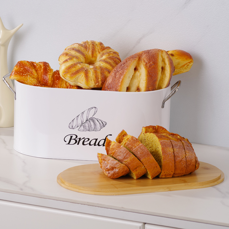 1pc モダンなパンボックス竹まな板蓋付き、パンビン、キッチ - Bread Box Bamboo のレビューと価格