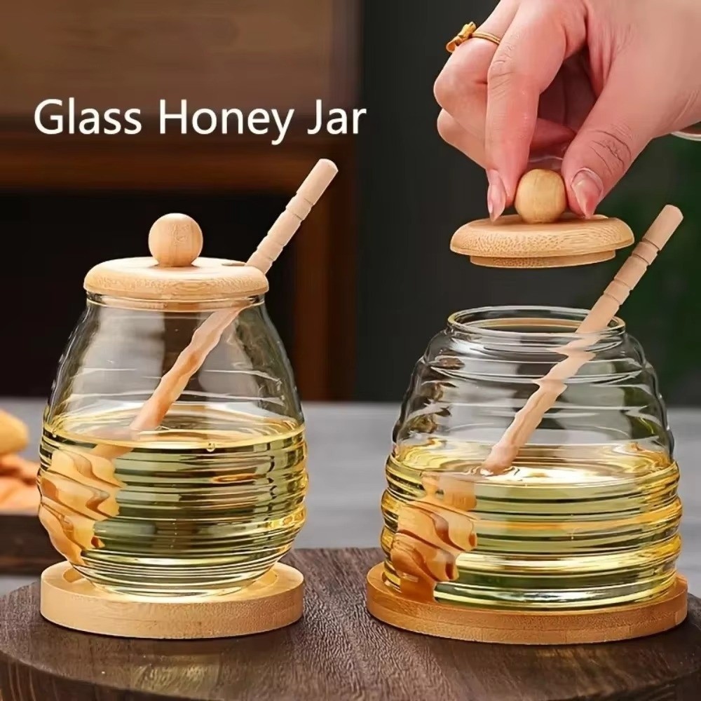 透明ガラス製ハニカムタンク 280/400/500ml 大容 - Food Storage Glass Containers Large のレビューと価格