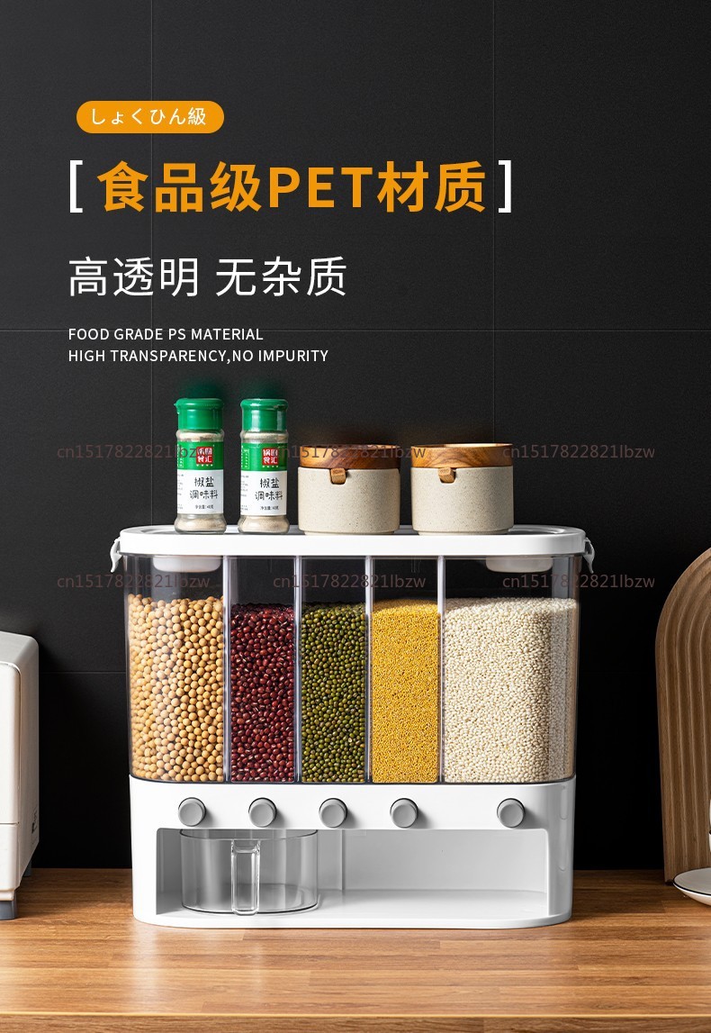 食品グレード穀物保存容器 家庭用防虫防湿米びつ 隔室付き米び - Food Storage Dividers のレビューと価格