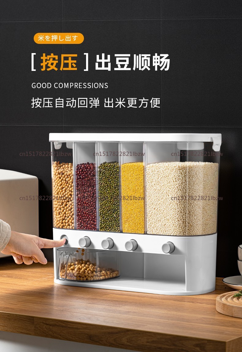 食品グレード穀物保存容器 家庭用防虫防湿米びつ 隔室付き米び - Food Storage Dividers のレビューと価格