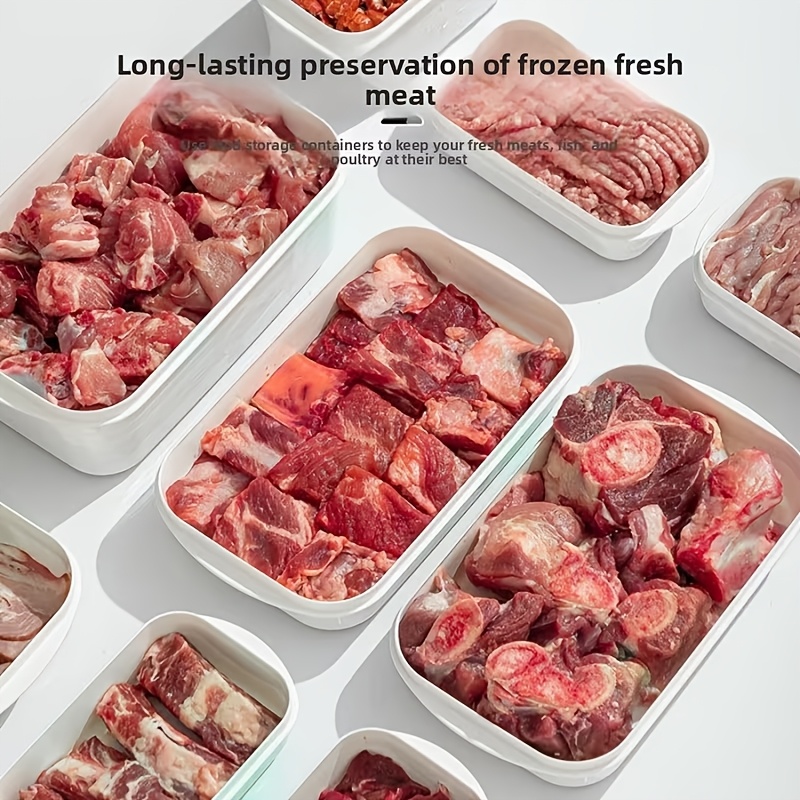 10個入り再利用可能スタッカブル食品保存容器セット 5つの容 - Food Storage Square Containers のレビューと価格