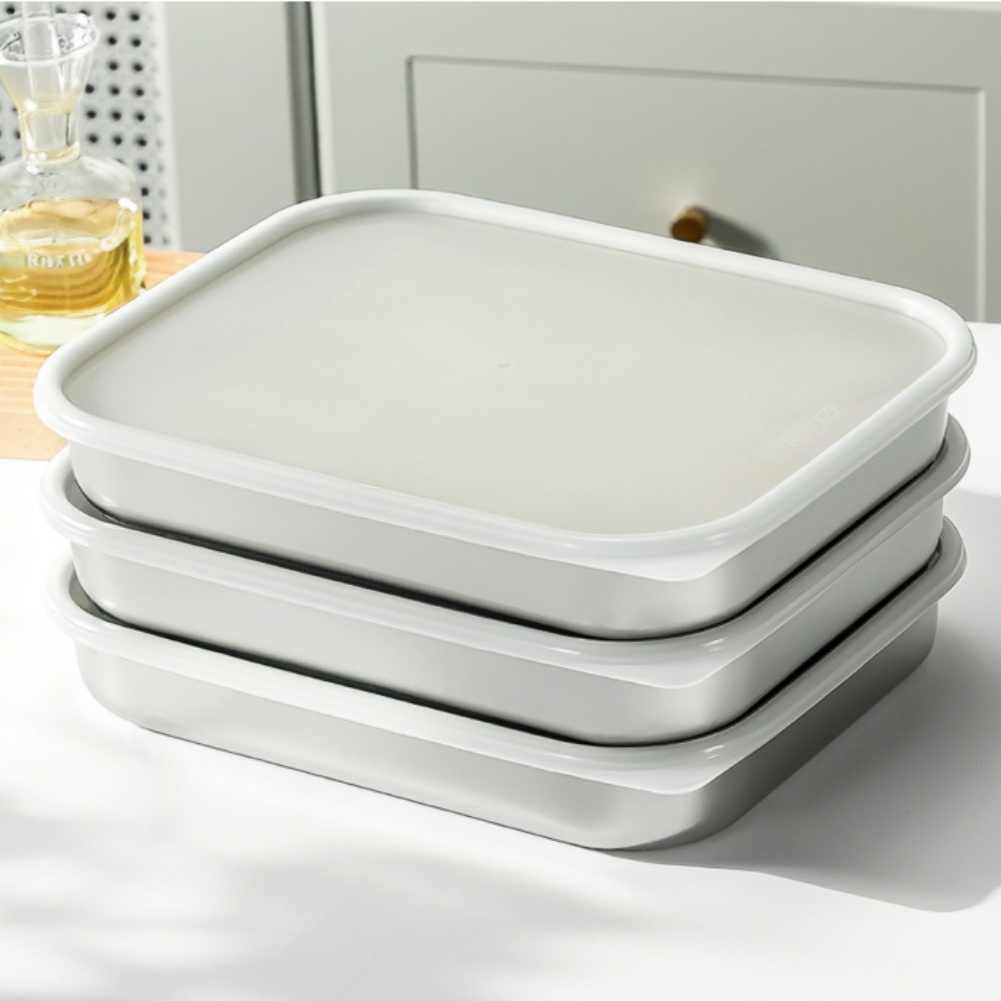 ステンレス製食品保存容器、316シリコン蓋付き、正方形鮮度保 - Food Storage Square Containers のレビューと価格