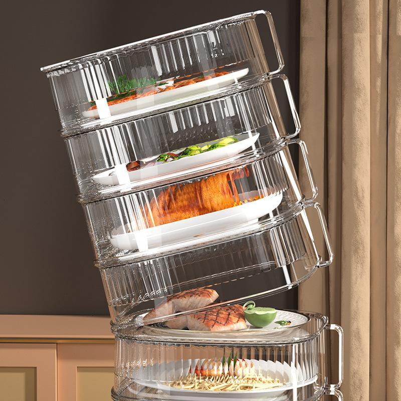 積み重ね可能な透明耐熱性非毒性食品カバー防塵収納ラック残り物 - Food Storage Non Toxic のレビューと価格