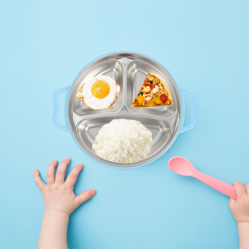 分割式食品保存容器 ステンレス製 子供用サービングディッシュ - Food Storage Dividers のレビューと価格