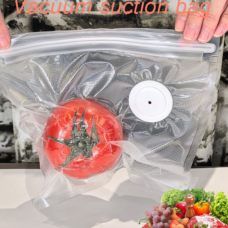 新しい再利用可能な真空保存袋 キッチン野菜果物包装袋 食品シ - Food Storage Hot のレビューと価格