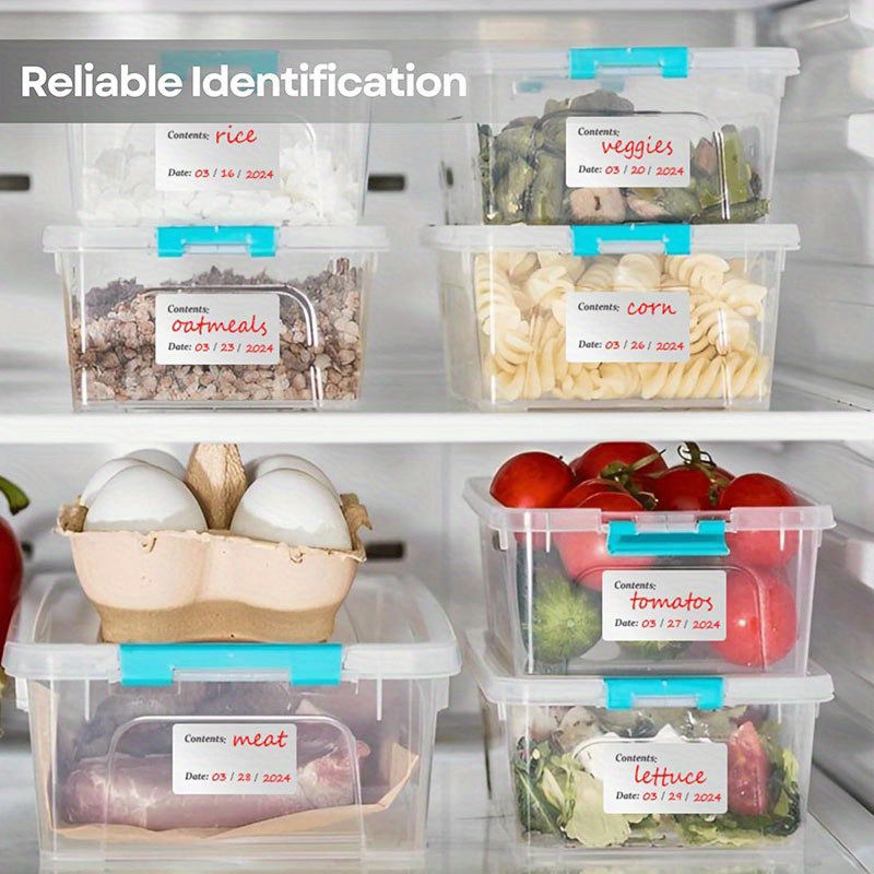 100枚入り 防水・取り外し可能な冷凍庫ラベル、残留物なしの - Food Storage Notes のレビューと価格