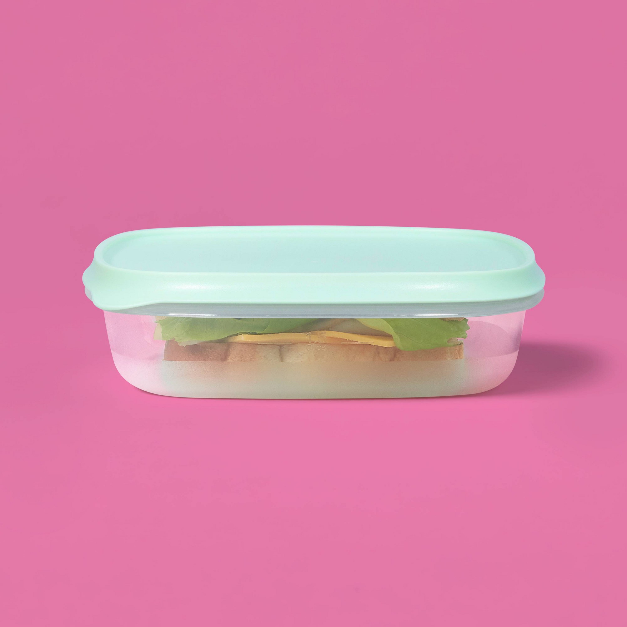 3立方インチの正方形食品保存容器、スナップ蓋付き、キッチン整 - Food Storage Square Containers のレビューと価格