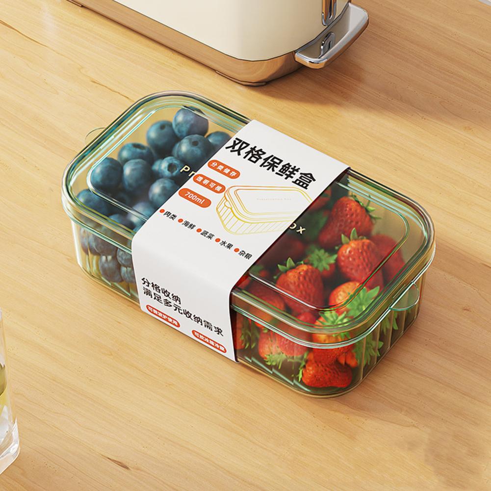 多機能冷蔵庫用収納ボックス（仕切り付き）、調節可能な通気孔付 - Food Storage Dividers のレビューと価格