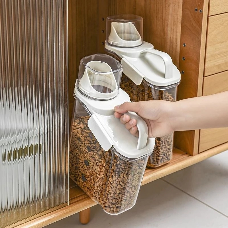 ペットフード保存容器 密閉 防湿 猫と犬のフード用 キッチン - Food Storage No Pantry のレビューと価格