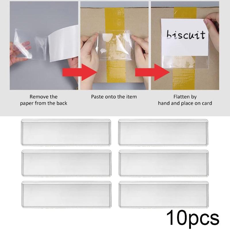 10個入り 透明PVC粘着棚ラベルホルダー 残留物なし タグ - Food Storage No Pantry のレビューと価格