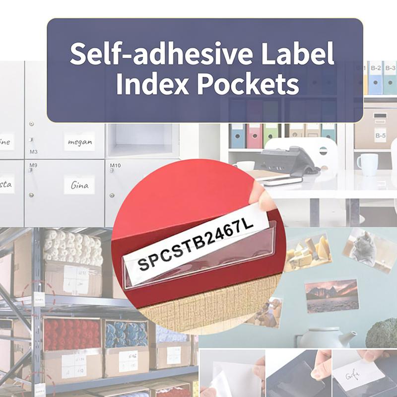 10個入り 透明PVC粘着棚ラベルホルダー 残留物なし タグ - Food Storage No Pantry のレビューと価格