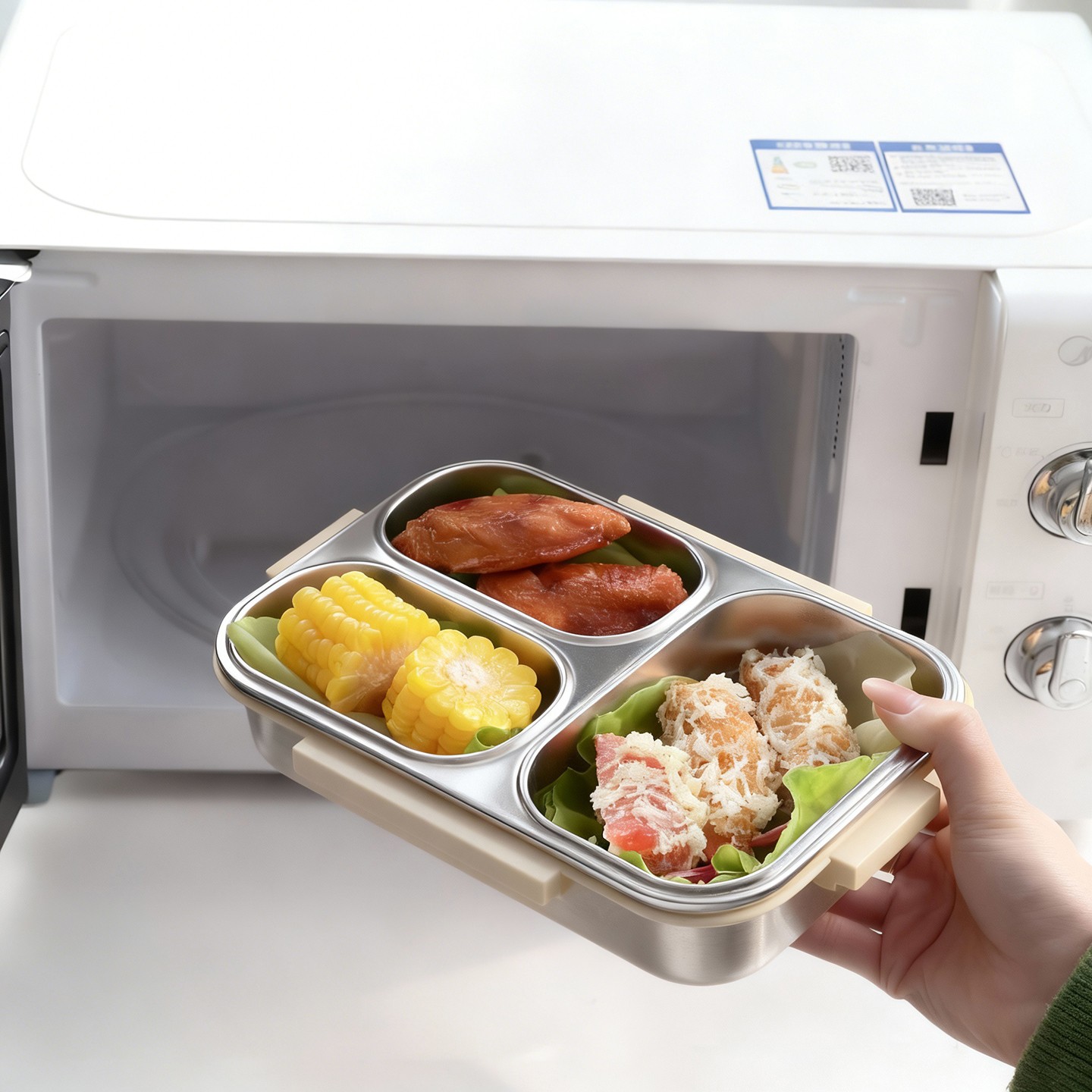 大容量漫画柄子供用ランチボックス、ハンドル付き、持ち運び可能 - Food Storage Dividers のレビューと価格